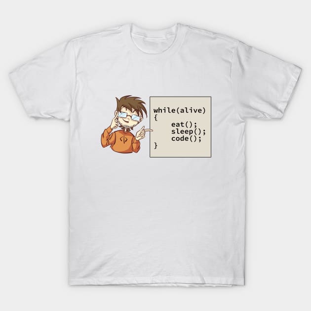Lifestyle of a programmer T-Shirt by Mammoths